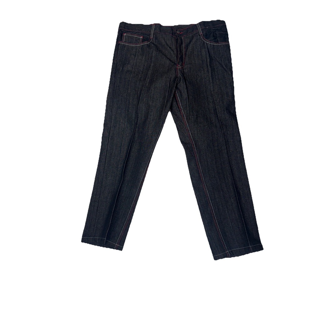 Corked Jeans‎ Shorts Mens 40x28 Black Denim Embroidered Pockets 100% Cotton - Picture 8 of 8